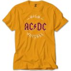 Ac Dc Logo Vintage Sarı Tişört - M