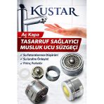 Aç Kapa Musluk Ucu Su Tasarruf Aparatı Musluk Filtresi Lavabo Musluk Süzgeci Dış Dişli 23,7Mm