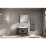 ACA Tasarım Parma 65CM Banyo Dolabı Takımı Boy Dolapsız - Antrasit