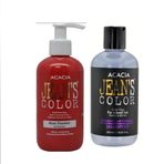 Acacia Jeans Color 250 ml Boya Koruyucu Şampuan ve Renkli Gül Kurusu 250 ml Saç Boyası