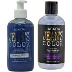 Acacia Jeans Color Boya Koruyucu Şampuan 250 ml ve Renkli Saç Boyası Turkuaz 250 ml