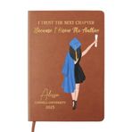 Acalpac I Trust The Next Chapter - Family Personalized Custom Leather Journal - Graduation Gift For Family Members, Siblings, Brothers, Sisters