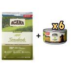 Acana Grasslands Ördekli ve Tavuklu Tahılsız 1.8 kg Kedi Mama + Acana Premium Kuzulu 6x85 gr Kedi Konserve