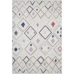 Acapulco Bej Madalyon Modern Geometrik Etnik Desenli Boho Makinada Yıkanabilir Hafif Hav Toz Vermez Leke Tutmaz Kaymaz Taban Dijital Makine Baskı Halı Oturma Odası Salon Yolluk Koridor Mutfak Halısı