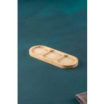 Acar 25 cm Bambu 3 Bölmeli Sunum Tabak