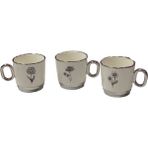 Acar 3 Lü Set Porselen Kupa - Gümüş