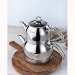 Acar 312 Armin Aile Boy Inox Çelik Çaydanlık Takımı