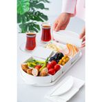 Acar 420 Bianco Perla 6'lı Oval Kahvaltılık