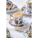 Acar Abigal 6 Kişilik Kahve Fincanı Takımı - 90 ml - Renkli