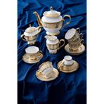 ACAR Anjelica 6 Kişilik 17 Parça Çay Seti VIC-06936/2 Beyaz-Gold VIC-06936/2