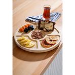 Acar Bambu Dönerli Bölmeli Sunum Tabağı Çerezlik 30 cm