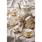 Acar Belladonna 6 Kişilik 17 Parça Çay Seti - Beyaz - Gold
