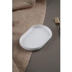 Acar Bianco Perla Porselen 20 cm Oval Tabak
