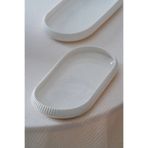 ACAR Bianco Perla Porselen Oval Tabak - 22 cm
