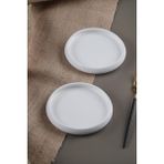 Acar Bianco Perla Porselen Yuvarlak Tabak 14 cm Beyaz Renkli Şık Tasarım