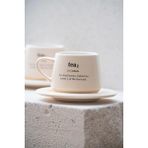 Acar Blush 2 Kişilik Kahve Fincan Takımı - 200 ml - Krem