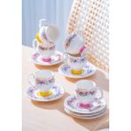 Acar Despina 6 Kişilik Porselen Kahve Fincan Takımı - 90 ml - Renkli