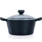 Acar Diamente Döküm Granit 24 cm Derin Tencere Siyah
