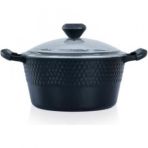 Acar Diamente Döküm Granit 28 cm Siyah Derin Tencere