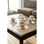 Acar Dorothea 6 Kişilik Porselen Kahve Fincan Takımı - 100 ml - Renkli