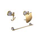 Acar Elegant Gold Serisi Banyo Aksesuar Seti, Pirinç Aksesuar Seti