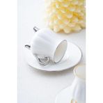 Acar Felix 6 Kişilik Kahve Fincanı Takımı Platin - 90 ml SCT-06174 - Silver