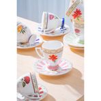 Acar Fienne 6 Kişilik Porselen 90 ml Kahve Fincan Takımı