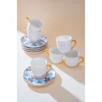 Acar Florrie 6 Kişilik Kahve Fincan Takımı - 90 ml - Renkli