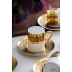 Acar Hermia 6 Kişilik Kahve Fincanı Takımı - 90 ml - Siyah