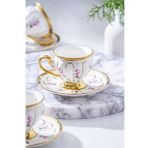 Acar Kaı-06834/12 Scarlet 6 Kişilik Beyaz Kahve Fincanı Takımı - 90 Ml
