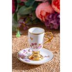Acar KAI-07518 Parlin Pembe 6lı Kahve Fincan Takımı - 90 ml