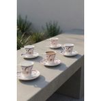 Acar Klauzy 6 Kişilik Porselen Kahve Fincan Takımı - 90 ml - Renkli