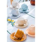 Acar Lara 6 Kişilik Kahve Fincan Takımı - 90 ml - Renkli