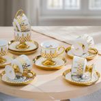 Acar Leoni 6 Kişilik Gold Detaylı 90 ml Kahve Fincan Takımı