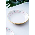 Acar Livaldi 6 Parça Seramik Yemek Tabağı 19 cm Çiçek Desenli Şık Tasarım