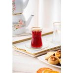 Acar Louisa Gold 12 Parça Çay Seti Hms-06748 Şeffaf
