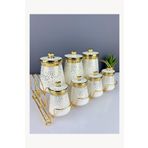 ACAR Lüx Porselen 7 Li Baharat Takımı Fluer Gold