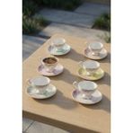 Acar Margot 6 Kişilik Porselen Kahve Fincan Takımı - 90 ml - Renkli