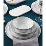 Acar Milenyum Silver 27 Parça Yemek Takımı Xsh-21-0325 Beyaz