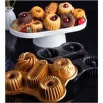 Acar Mufy 22X18CM Döküm Multi 5 Bölmeli Kek Kalıbı Gold 12335