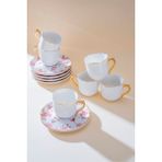 Acar Natalie 6 Kişilik Kahve Fincan Takımı - 90 ml - Renkli