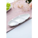 Acar Nirvana Oval 3 Bölmeli Sunum Tabağı - 26 cm