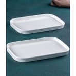 Acar Porselen Beyaz 4'lü Tabak - 25 cm