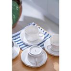 Acar Porwm-05372 Hexagon 6lı Çay Fincanı Takımı Beyaz