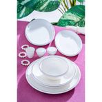 Acar RUI-07177/1 Wilhide 12 Kişilik 54 Parça Porselen Beyaz Yemek Takımı