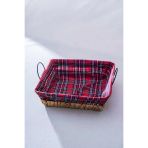 Acar Rustika Nomia Kare Hasır Ekmek Sepeti 26.5 X 26.5 X 7 Cm