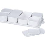 Acar SCT-10874 Pure White 7 Parça Kapaklı Porselen Kahvaltı Takımı