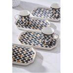 Acar Skye 6 Kişilik Kahve Fincanı Takımı - 100 ml - Pudra KAI-069 - Renkli - 90 ml