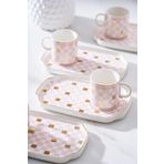 Acar Skye 6 Kişilik Pembe Kahve Fincanı Takımı - 90 ml