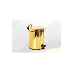 Acar Su Armatürleri Paslanmaz Çelik Çöp Kovası, Elegand Gold Serisi 5Lt Pedallı Çöp Kovası, Altın Sarısı Çöp Kovası